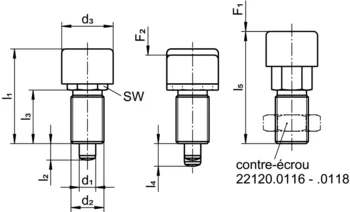                                             Doigts d'in­dexage avec mécanisme de verrouillage Push-Lock
 IM0017529 Zeichnung fr
